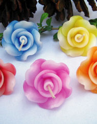 เทียนหอมลอยน้ำดอกกุหลาบ