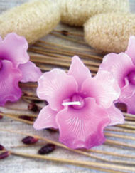 เทียนหอมลอยน้ำดอกกล้วยไม้