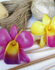 เทียนหอมลอยน้ำดอกกล้วยไม้