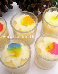 เทียนหอมดอกกล้วยไม้ในแก้ว