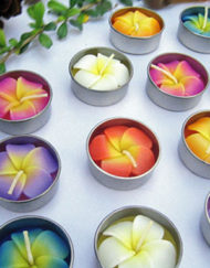 เทียนหอมทีไลท์ดอกไม้ดอกลั่นทมหรือลีลาวดี