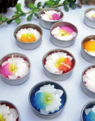 เทียนหอมทีไลท์ดอกกล้วยไม้แคทรียา