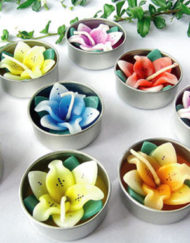 เทียนหอมทีไลท์ดอกลิลลี่