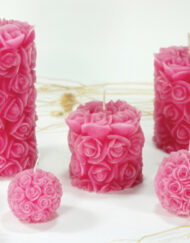 WC-P06 เทียนแท่งทรงกุหลาบ