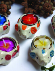 WP-I103 เทียนทีไลท์ในเซรามิคช้าง